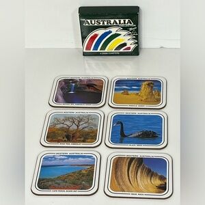 The Australia Collection By Mondo 6 Cork Back‎ Drink Coasters Nature Sites